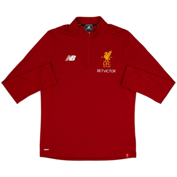 2017-18 Liverpool New Balance 1/4 Zip Drill Top - 10/10 - (L)
