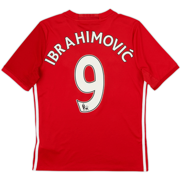 2016-17 Manchester United Home Shirt Ibrahimovic #9 - 8/10 - (L.Boys)