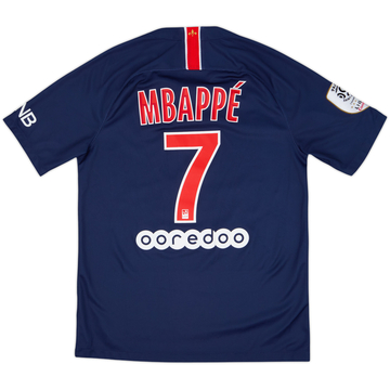 2018-19 Paris Saint-Germain Home Shirt Mbappe #7 - 8/10 - (M)