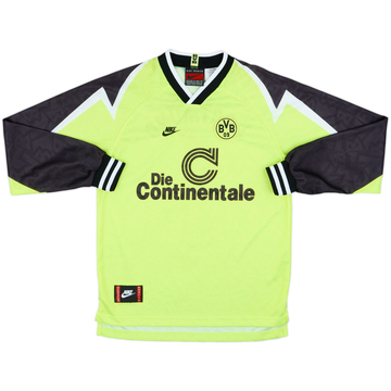1995-96 Borussia Dortmund Home L/S Shirt - 10/10 - (XL.Boys)