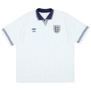 1990-92 England Home Shirt - 7/10 - (XL)