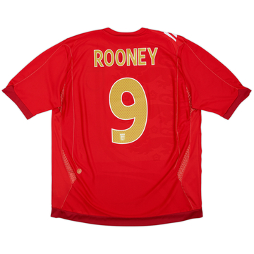 2006-08 England Away Shirt Rooney #9 - 4/10 - (XL)