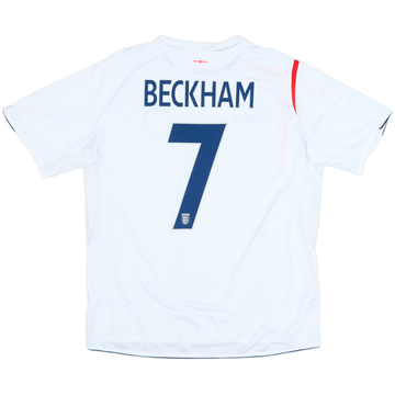 2005-07 England Home Shirt Beckham #7 - 6/10 - (XL)