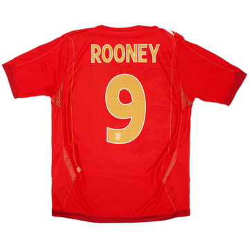 2006-08 England Away Shirt Rooney #9 - 5/10 - (M)