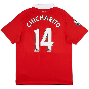 2010-11 Manchester United Home Shirt Chicharito #14 - 10/10 - (L)