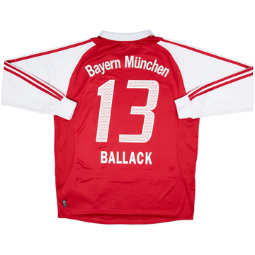 2003-04 Bayern Munich Home L/S Shirt Ballack #13 - 7/10 - (L)
