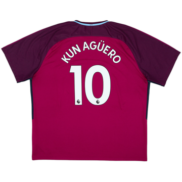 2017-18 Manchester City Away Shirt Kun Aguero #10 - 7/10 - (3XL)