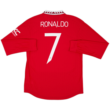 2022-23 Manchester United Authentic Home L/S Shirt Ronaldo #7 (M)