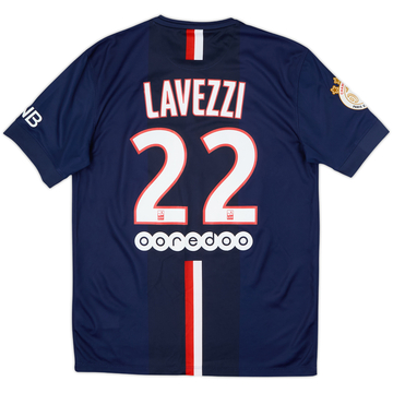 2014-15 Paris Saint-Germain Home Shirt Lavezzi #22 - 9/10 - (M)