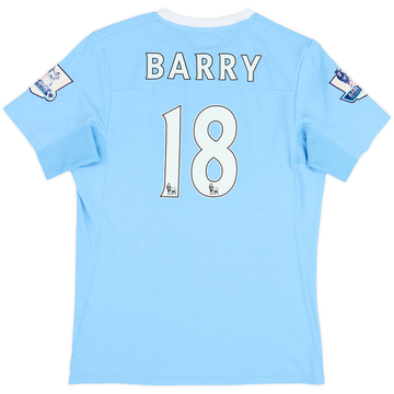 2009-10 Manchester City Home Shirt Barry #18 - 6/10 - (XL.Boys)
