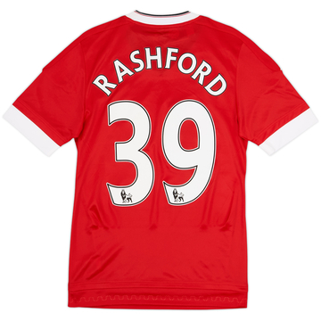 2015-16 Manchester United Authentic Home Shirt Rashford #39 (S)