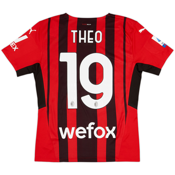 2021-22 AC Milan Authentic Home Shirt Theo #19 (S)