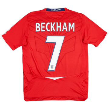 2008-10 England Away Shirt Beckham #7 - 8/10 - (XL.Boys)