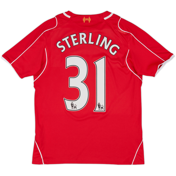 2014-15 Liverpool Home Shirt Sterling #31 - 7/10 - (L.Boys)