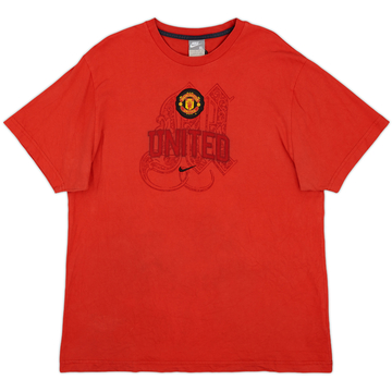 2008-09 Manchester United Nike Graphic Tee - 8/10 - (XL)
