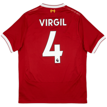 2017-18 Liverpool 125 Years Home Shirt Virgil #4 - 8/10 - (S)