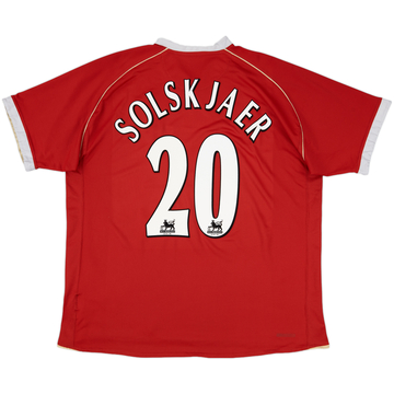 2006-07 Manchester United Home Shirt Solskjaer #20 - 5/10 - (XL)