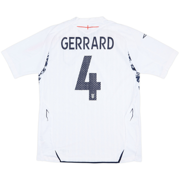 2007-09 England Home Shirt Gerrard #4 - 6/10 - (M)