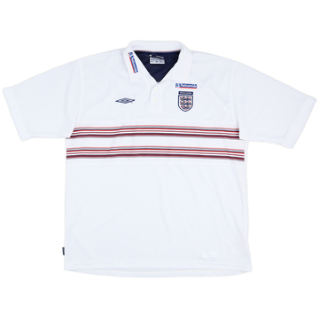2002-03 England Umbro Polo Shirt - 8/10 - (XXL)