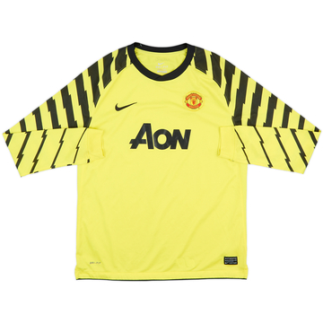 2010-11 Manchester United Yellow GK Shirt - 9/10 - (XL.Boys)