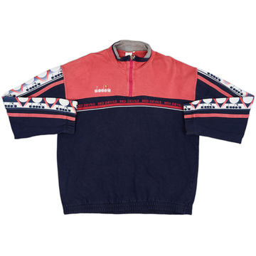 1994-95 Belgium Diadora 1/4 Zip Fleece Jacket - 6/10 - (XL)