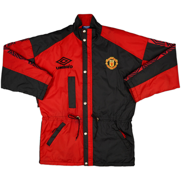 1995-97 Manchester United Umbro Padded Bench Coat - 7/10 - (M)