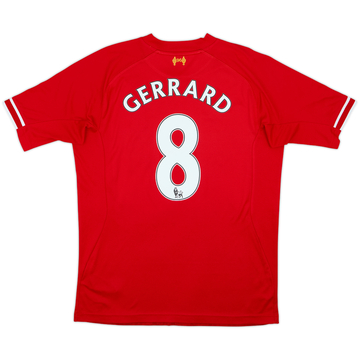 2013-14 Liverpool Home Shirt Gerrard #8 - 5/10 - (L)