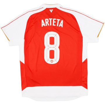 2015-16 Arsenal Home Shirt Arteta #8 - 6/10 - (L)
