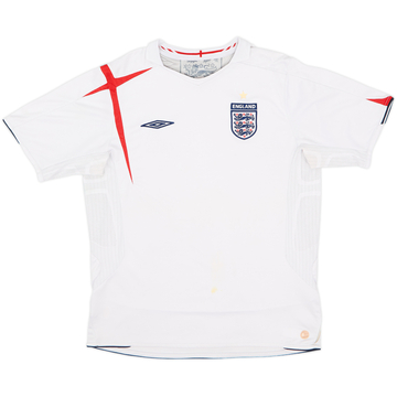 2005-07 England Home Shirt - 5/10 - (L)