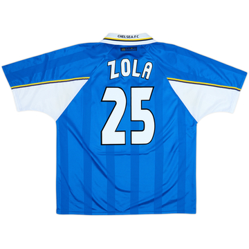 1997-99 Chelsea Home Shirt Zola #25 - 9/10 - (XXL)