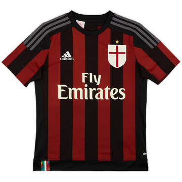 2015-16 AC Milan Home Shirt - 9/10 - (13-14 Years)