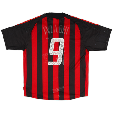 2002-03 AC Milan Home Shirt Inzaghi #9 - 4/10 - (XL)