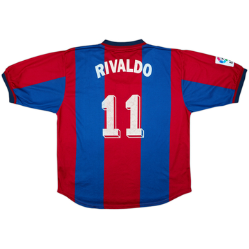 1998-00 Barcelona Camiseta Local Rivaldo #11 - 6/10 - (XL)