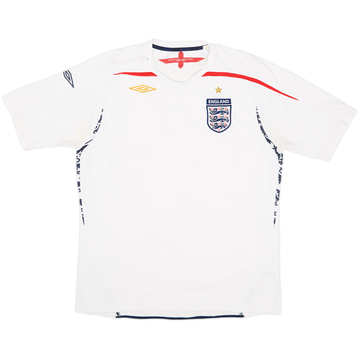 2007-09 England Home Shirt - 5/10 - (XL)