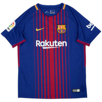 2017-18 Barcelona Home Shirt - 9/10 - (M.Boys)