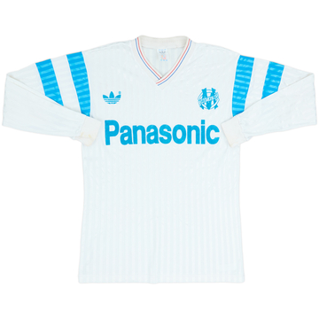 1990-91 Olympique Marseille Home L/S Shirt - 7/10 - (S)