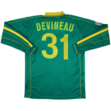 2001-02 Nantes European Match Issue Home L/S Shirt Devineau #31