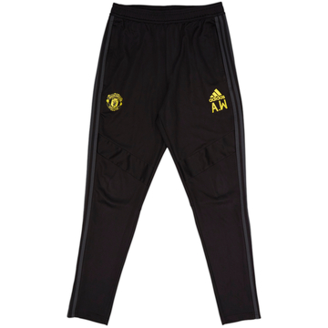 2019-20 Manchester United Staff Issue adidas Track Pants/Bottoms AW - 8/10 - (M)