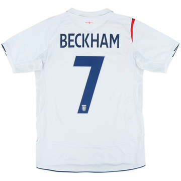2005-07 England Home Shirt Beckham #7 - 6/10 - (S)