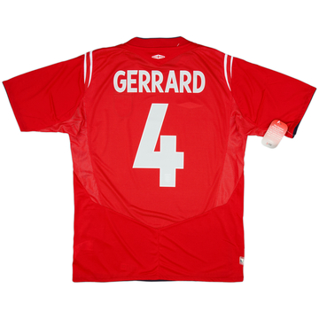 2004-06 England Away Shirt Gerrard #4 (L)