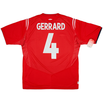 2004-06 England Away Shirt Gerrard #4 (XL)