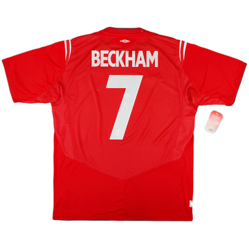 2004-06 England Away Shirt Beckham #7 (XL)