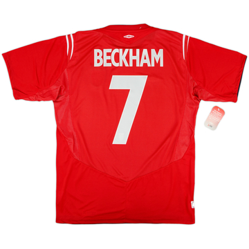 2004-06 England Away Shirt Beckham #7 (L)