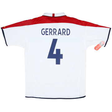 2003-05 England Home Shirt Gerrard #4 (XL)