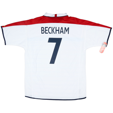 2003-05 England Home Shirt Beckham #7 (XL)