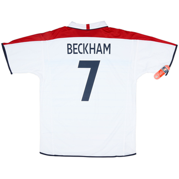 2003-05 England Home Shirt Beckham #7 (XL)