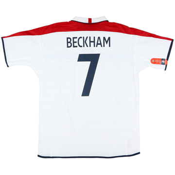 2003-05 England Home Shirt Beckham #7 (XL)