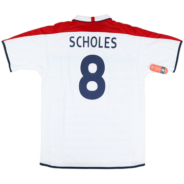 2003-05 England Home Shirt Scholes #8 (XL)