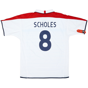 2003-05 England Home Shirt Scholes #8 (XL)