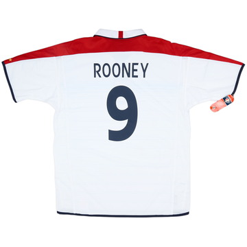 2003-05 England Home Shirt Rooney #9 (XL)